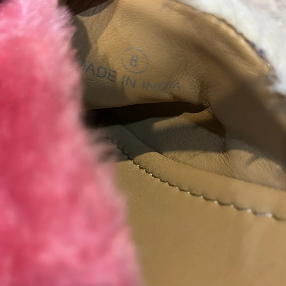 Urban Outfitters Pink & White Checker Board Wooden Clogs Sz 8 - Picture 12 of 13